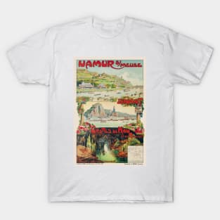 Namur sur Meuse Belgium Vintage Poster 1891 T-Shirt